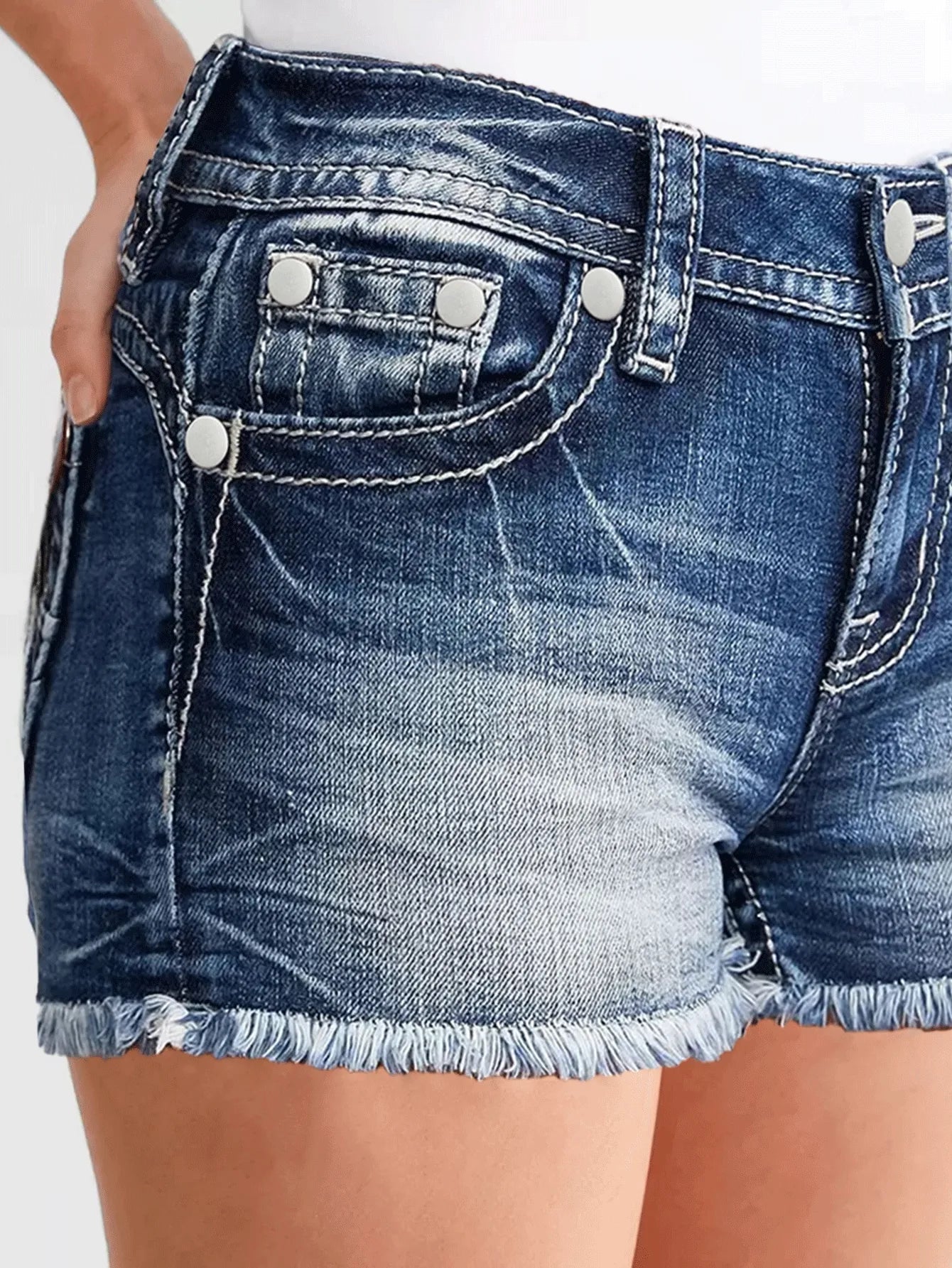 Women's Embroidered Denim Shorts - Stylish and Comfortable Casual Jean Shorts for Summer Fashion