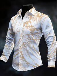 New Hawaiian Pineapple Sunglasses 3D Printed Men's Long Sleeve Shirt with Collar and Vacation Style Shirt Clothing