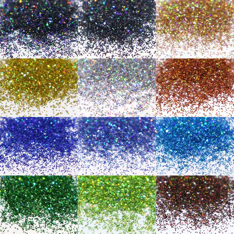 50g 0.2mm Holographics Nail Glitter Powders Shiny Laser Chrome Nail Glitter Dust Sequins Flakes Decoration DIY Reflective Nail