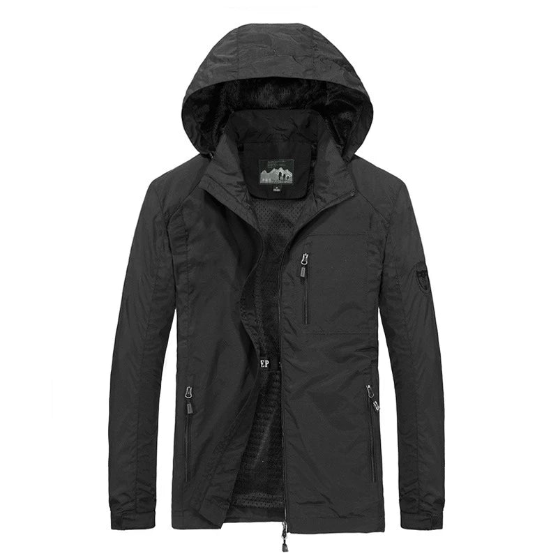 Men's Windbreaker Jackets Waterproof Hooded Water Proof Wind Breaker Casual Coat Male Clothing  Autumn Jackets Men TOP