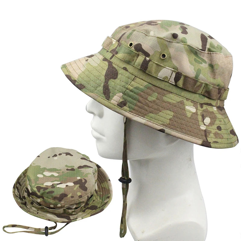 Sun Hats for Men Women Bucket Hat Boonie Hat Foldable Sunshine Protection Hiking Beach Fishing Summer Safari with Windproof Cord