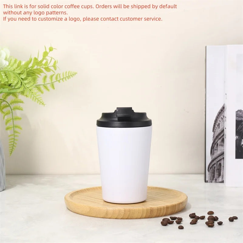 Insulated cup stainless steel coffee cup, vacuum bottle, insulated water hot and cold juice ice drink leak proof cup Customizabl