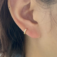 ZAKOL Fashion Round CZ Small Circle Hoop Earrings for Women Gold Color Ear Piercing Jewelry