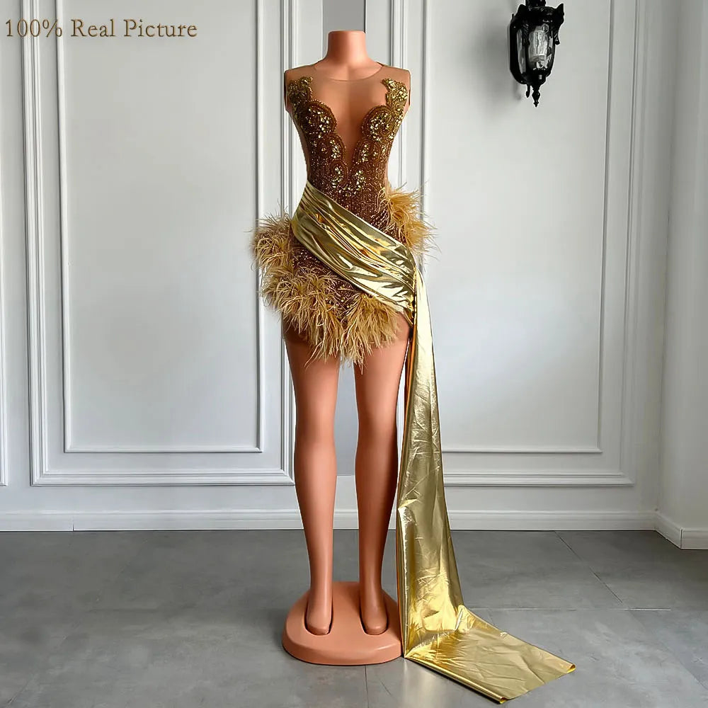 Luxury Gold Diamond Formal Occasion Cocktail Dresses Sheer Sexy See Th Mega Mart Center Luxury Gold Diamond Formal Occasion Cocktail Dresses Sheer Sexy See Th Mega Mart Center