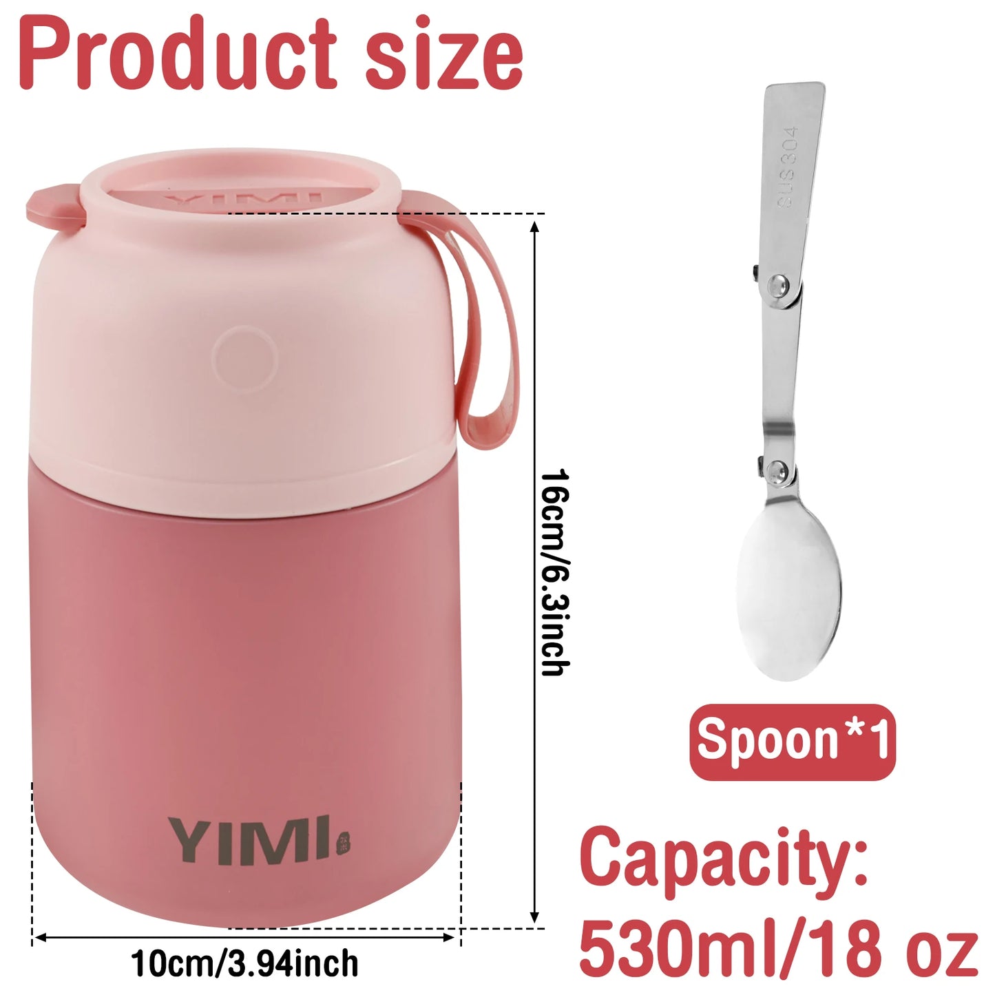 Stainless Steel Insulated Thermo Soup Cup 530ml 480ml Portable Lunch Box with Spoon Food Container Vaccum Cup Insulate Bento Box