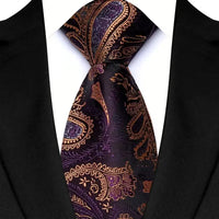 Luxury 8CM Mens Necktie Floral Paisley Classic Ties For Man Groom Jacquard Woven Neck Tie Business Wedding Party