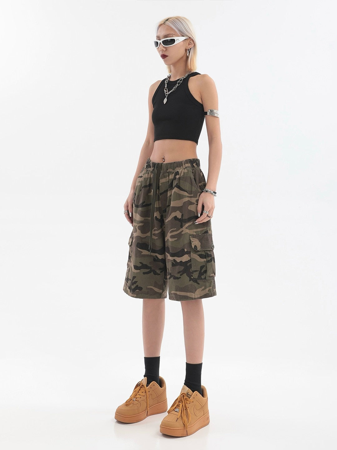 New Arrival 2023 High Quality Summer Fashion Casual Camouflage Camo Trousers Women Shorts Cargo Pocket Half Pants For Ladies