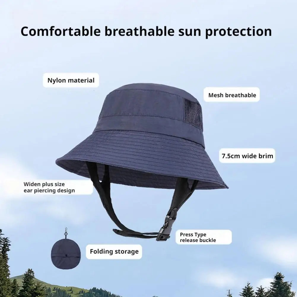 Outdoor Hat Men Women Solid Wide Brim Professional Sunscreen UPF 50+ Bucket Caps for Hiking Camping Fishing Surf Bucket Hat