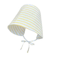 UPF50+ Striped Bucket Sun Hat, 56-58cm Adjustable Chin Tie Polyester Sun Hat for Beach, Hiking & Outdoor