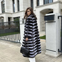 Winter Natural Rex Rabbit Fur Coat Women Short Fur Jackets Chinchilla Fur Best Seller Real Fur Jacket