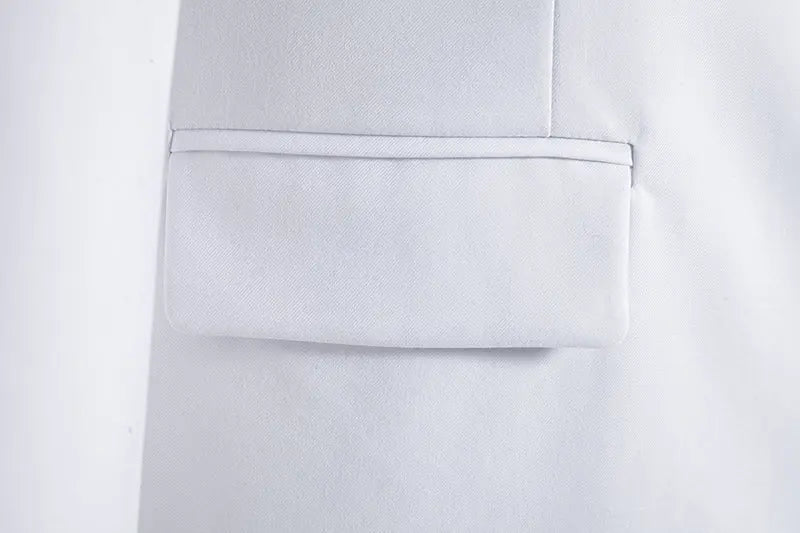 Black Men Fake Two Piece Suit Jacket, Royal Blue Fashion Men's Business Social Blazers,White Wedding Prom Party Dress Coat.