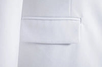 Black Men Fake Two Piece Suit Jacket, Royal Blue Fashion Men's Business Social Blazers,White Wedding Prom Party Dress Coat.