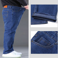 Jeans for Men Big Size 28-50 Denim Fabric Large Size Pants for Fat People 45-150kg Jeans Hombre Wide Leg Jeans Pantalon Homme