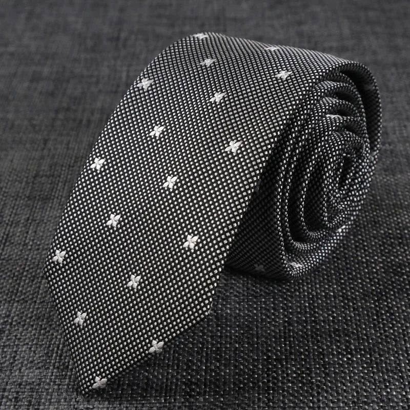 New Skinny 6CM Mens Necktie Slim Narrow Ties For Man Plaids Striped Paisley Jacquard Cravat Business Party Corbatas Neck Tie
