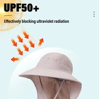 Women UPF50+ Sun Hat Neck Cover Wide Brim UV Protection Outdoor Hiking Fishing Beach Bucket Hat Cycling hat Fishing hat