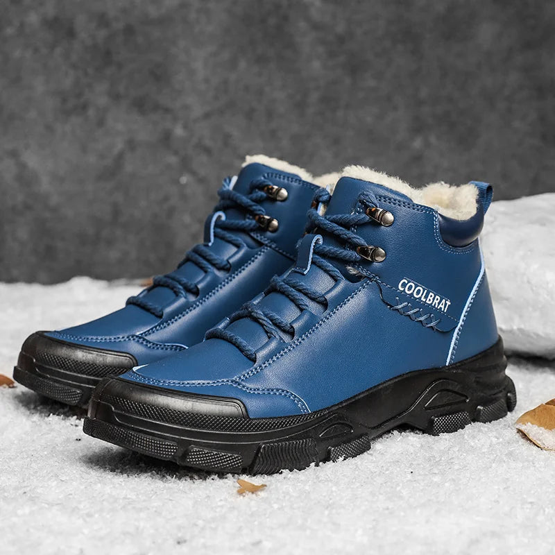 Men's high top denim boots, casual sports shoes, trendy and fashionable men's boots