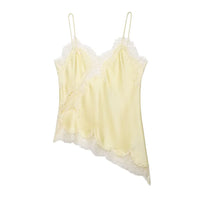 Sexy Lace Sling Tops Women's Hollow Out Sleeveless Backless Asymmetrical Hem Top 2026 Summer New Lady Fashion Short Tops