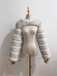 ZADORIN Autumn Winter Cropped Faux Fox Fur Coat Women Luxury Raccoon Long Sleeve Warm Fur Jackets Female Outerwear Pink Red