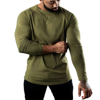 Mens T Shirts Casual Round Neck Long Sleeve Cotton Moisture Wicking Tees Tanks White Black Undershirts Loose Fit Tshirts for Men