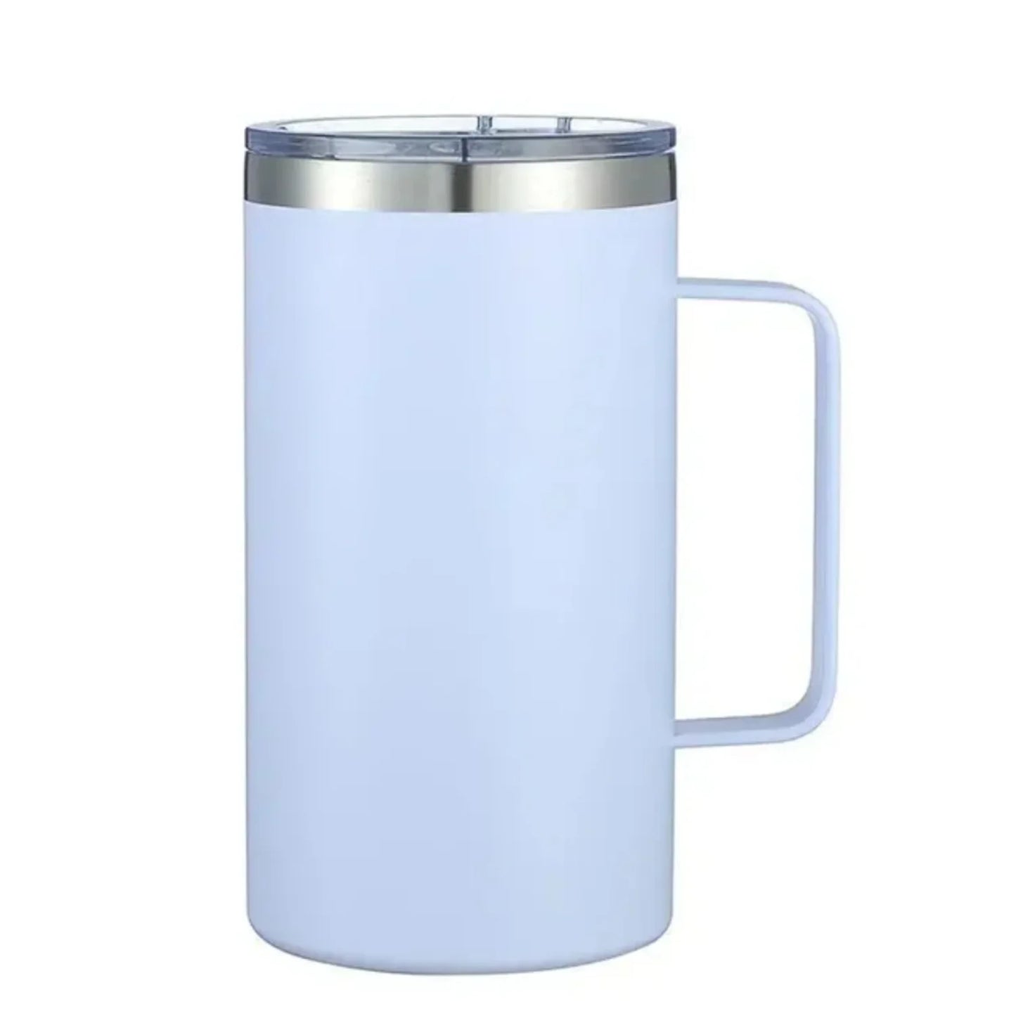 24oz Stainless Steel Insulated Cup Vacuum Thermal Mug Tumbler Coffee Mug Beer Cup with Handle Double Wall Office Vacuum Flasks