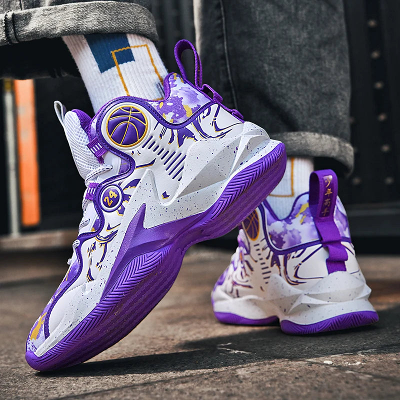 Unisex Basketball Shoes Anti Slip Cushioning Rebound Outdoor Sports 2025 New Field Training Basketball Boots for Men Women