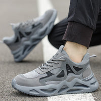Work Sneakers Men Steel Toe Shoes Spring and Autumn Annals Safety Breathable Shoes Puncture-Proof Boots Fashion Indestructible