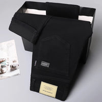 Wine Red Jeans Men Fashion Casual Classic Style Business Straight Slim Fit Trousers Male Advanced Pants 6 Colors Plus Size 28-44