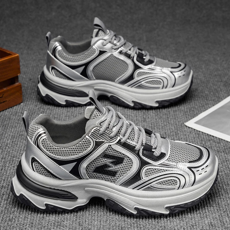 Sneakers, Men's Casual Sports Shoes, Suitable for Comfortable Wear All Year Round, with Lace-up Design, Low Top, Breathable