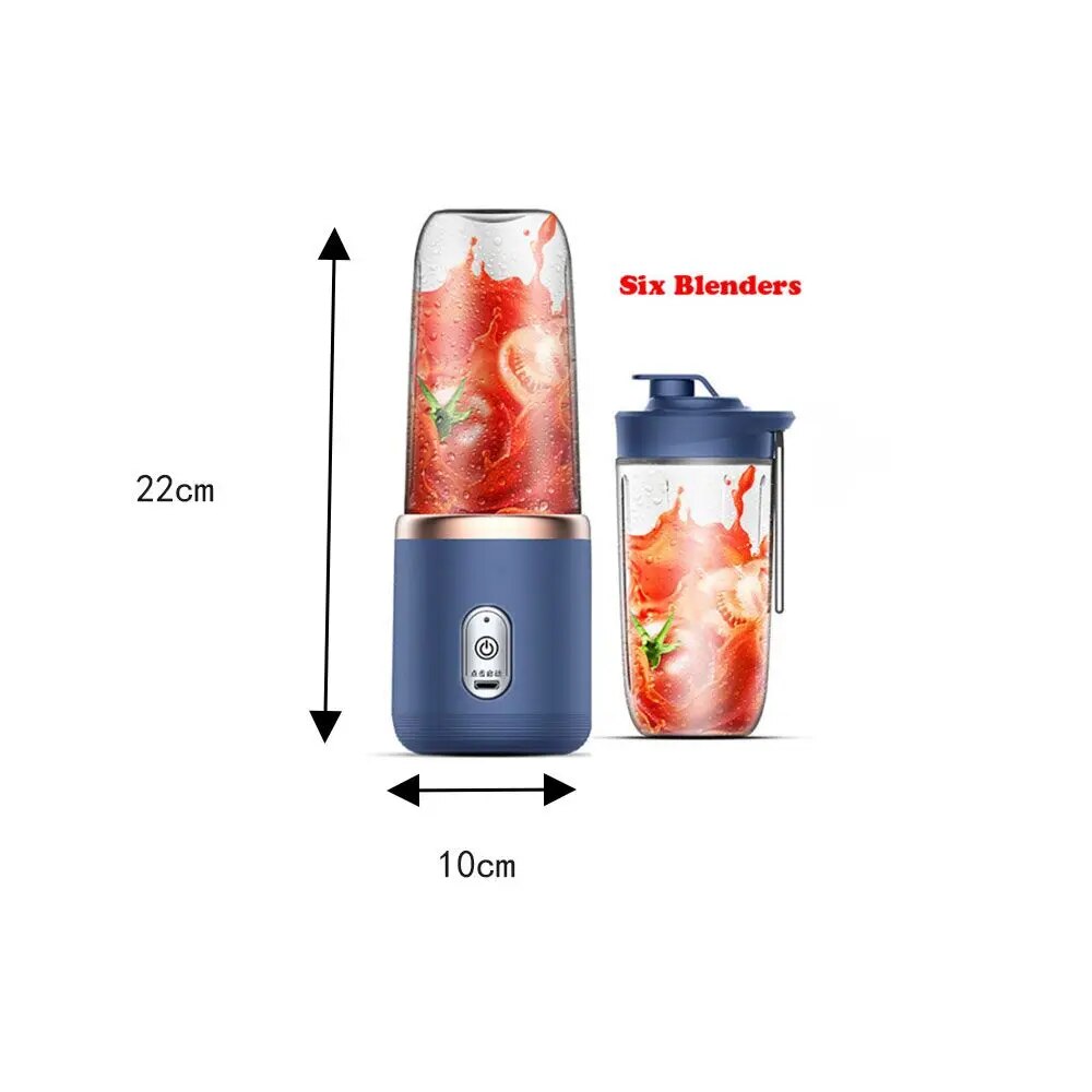 Portable Electric Juicer 400ml Lemon Orange Fruit Squeezer Multifunction Mixer Smoothie Blender Household Appliances