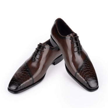 Men Fashion Handmade Dress Shoes Luxury Leather Oxford Shoes Daily Wear Men's Business Casual Office Shoes Coffee Black