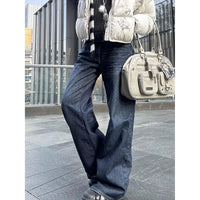 Y2K Baggy Jeans for Women Trendy Low Rise Casual Straight Leg Boyfriend Jeans Denim Pants with Pocket Streetwear