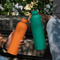 750ml Insulated Bottle Solid Color Stainless Steel Jug with Lid Large Capacity Ice Coffee Cup Portable for Driving Travel Home