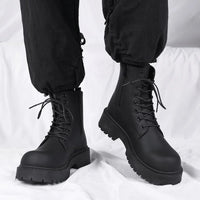 Boots Men British Wind Locomotive Tooling Boots High-top Leather Boot Couple Outdoors Cowboy Motorcycle Boots Shoes Man2025
