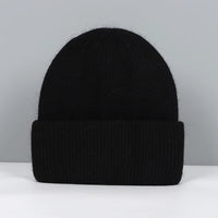 Winter Hats For Women Rabbit Fur Beanie Hat Woman Knitted Skullies Beanies Solid Wool Soft Autumn Winter Cashmere Caps Bonnet
