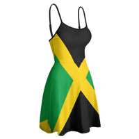 Exotic Woman's Clothing Strappy Dress Jamaica Flag Women's Sling Dress Graphic  Clubs Humor Graphic