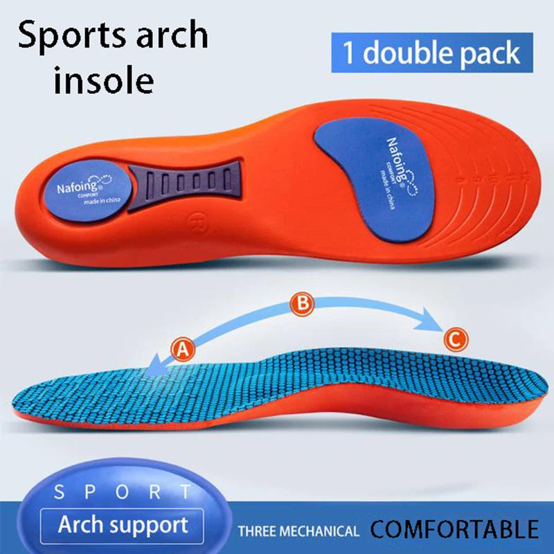 Sport Insoles for Shoes Sole Shock Absorption Deodorant Breathable Cushion Running Insoles for Feet Man Women Orthopedic Insoles