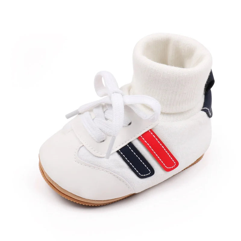 Baby Sock Shos Autumn and Winter Baby Girls Boys Ankle-covered Style 0-1 Year Old Anti Slip Fashion Design Newborn Infant Shoes
