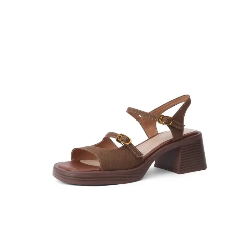 Women Sandals 2025 New Fashion Casual Open Toe Shoes for Women High Heels Strange Style Solid Color Designer Sandals Plus Size