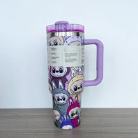 40oz stainless steel straw insulated cup 304 large capacity hot cup ice cup with handle elegant insulated coffee cup