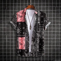 Summer 3d graffiti print shirt Casual fashion business men Hawaiian shirt Women Holiday button shirt ropa de hombre