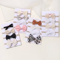 4Pcs/Set Flower Bows Headband Baby Hairband for Girl Children Elastic Hair Bands Soft Toddler Newborn Cute Hair Accessories Gift