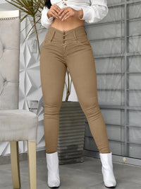 High Waist Pocket Design Skinny Pants 2023 New Versatile Commuter Women's Pants