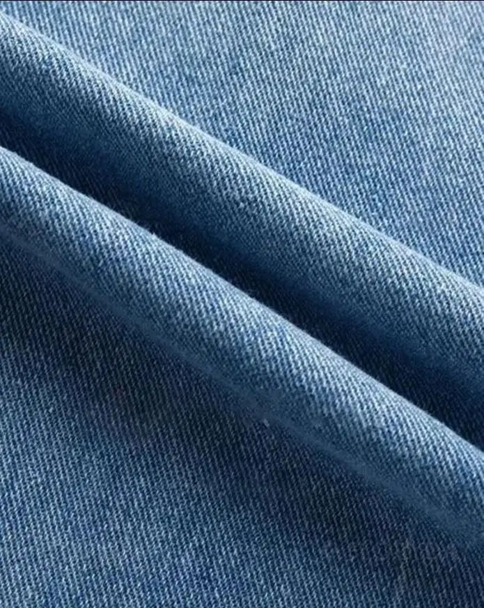 Women's casual trousers 2024 Spring/Summer Latest Button Fly Ripped Button Pocket Low Waist Straight Daily Versatile Denim Jeans