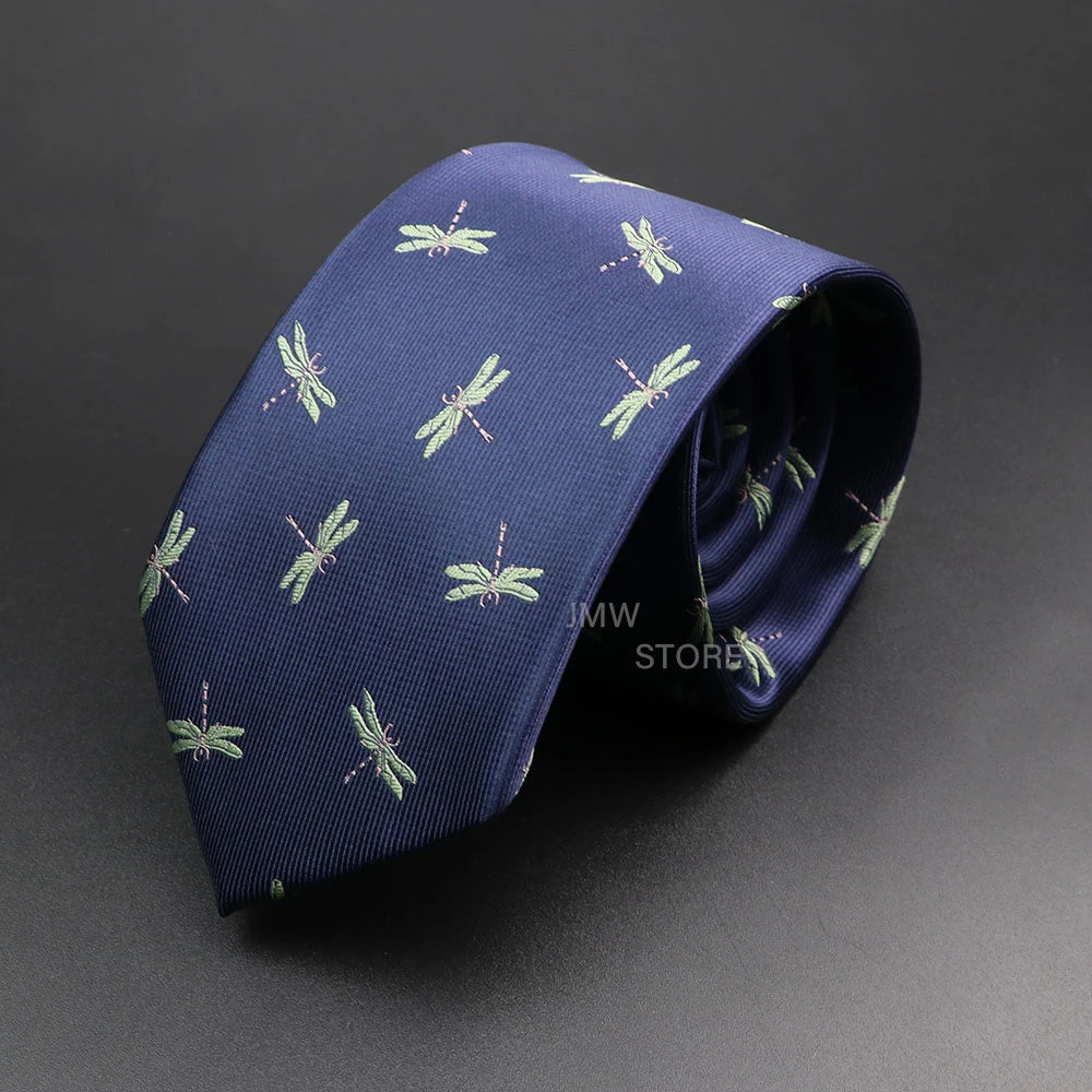 New Design Wedding Men Tie Green Wine Red Paisley Flower Animal Neckties Men Business Dropshipping Groom Collar Accessories Gift