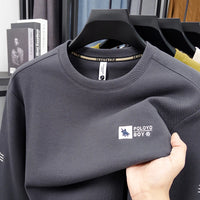 Sweatshirt Men 2025 New Style Spring and Autumn Round Neck with Cotton Embroidery Casual Long Sleeved T-shirt Top T-shirt