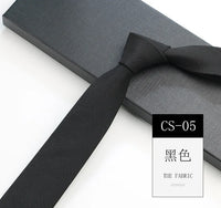 Classic 6cm Solid Navy Brown Neckties For Men Narrow Soft Cotton Neck Ties Casual White Tie Club Party Shirt Accessories Cravat