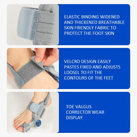 Bunion Corrector Toe Separator Foot Hallux Valgus Braces Orthotics Feet Bone Adjuster Correction Toe Straightener Foot Care Tool