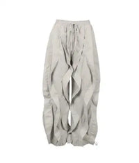 Women's Pants 2025 Spring Autumn New Elegant Commuting Workwear with Patchwork Lace Lantern Pants and Ankle Binding Pants