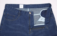 Summer Thin Denim Jeans For Men Straight Loose Stretch Casual Pants Men Blue Black Gray Trousers Mens Jean Clothing Size 40 42