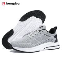 Baasploa Men Running Sneakers Brand Casual Lightweight Designer Mesh Jogging Shoes Male Breathable Lace-Up Sports Walking Shoes